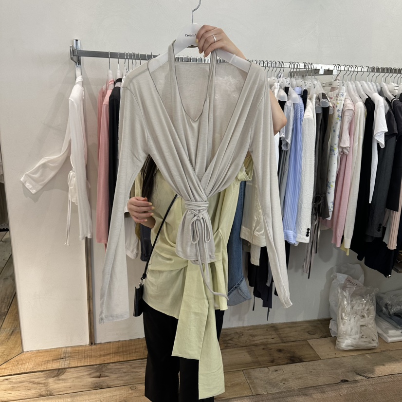 CREAM VILLA韓國代購女士新品時尚針織衫不含內搭CREAMVILLA針織衫圖色2