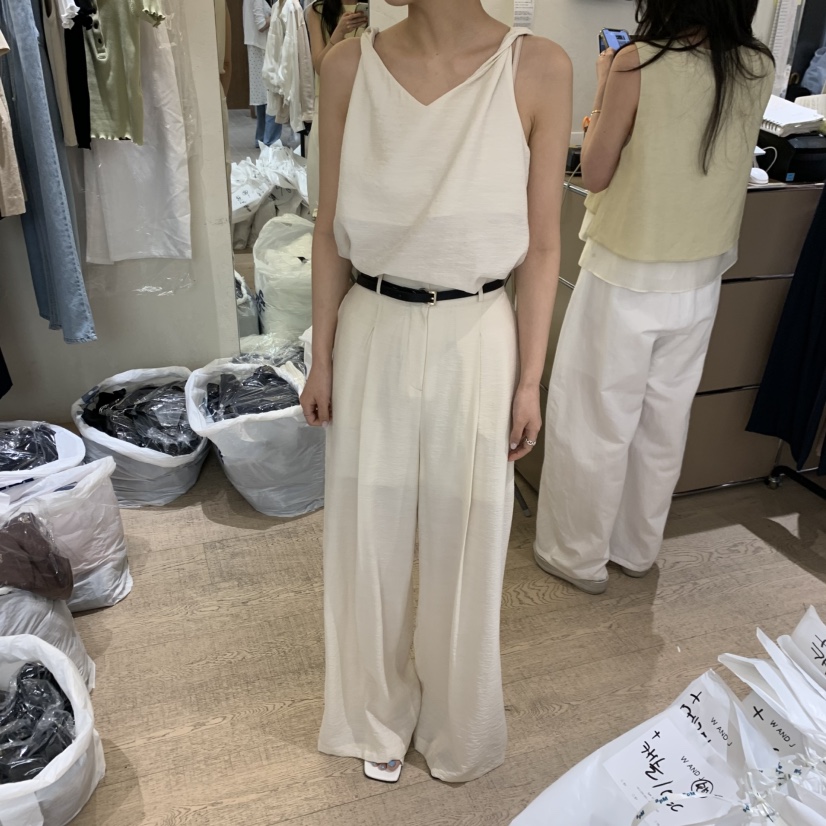 W AND J韓國代購女士新款26春夏推薦時尚熱賣套裝不含腰帶W AND J套裝圖色1