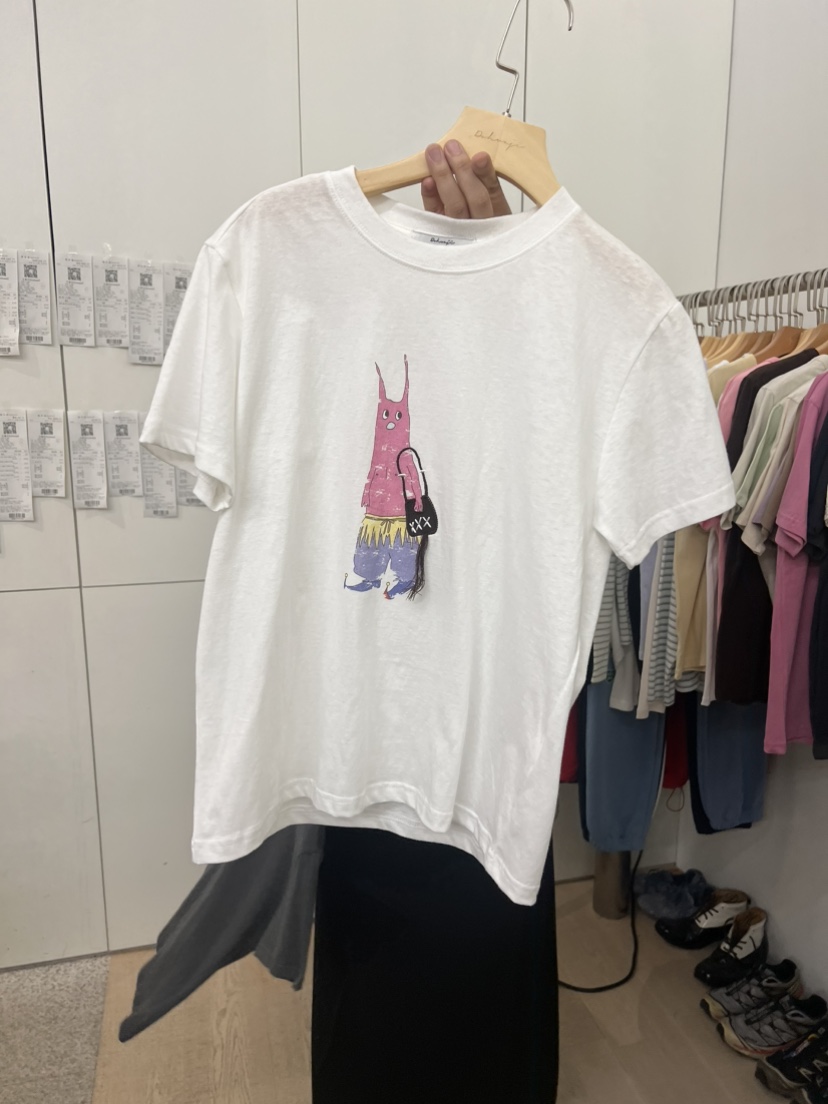 DOHWAJI韓國直郵實拍女裝新品人氣職業26夏季熱賣26春夏T恤DOHWAJIT恤圖色2