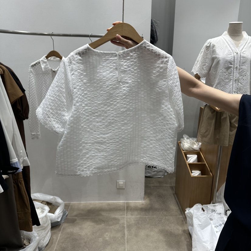 ENVY韓國東大門代購女士新品休閑推薦26夏季熱賣襯衫蕾絲衫ENVY襯衫/蕾絲衫