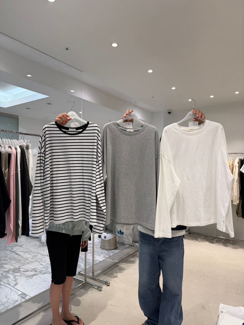 THE BRUNCH東大門實拍韓國女士新款休閑職業26春夏長袖T恤THE BRUNCH長袖T恤