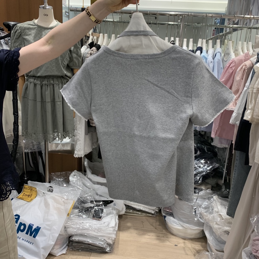 OGI韓國直郵女裝新品26夏季26春夏推薦時尚熱賣T恤多層開衫FLat OGIT恤