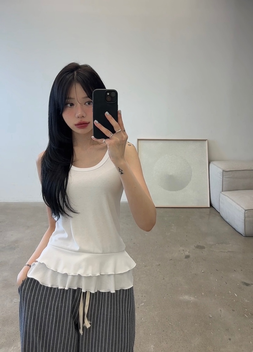 AMUSE SEOUL韓國直郵女士新品休閑時尚熱賣推薦吊帶背心AMUSE SEOUL吊帶/背心