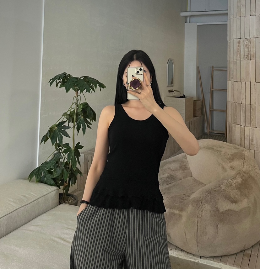 AMUSE SEOUL韓國直郵女士新品休閑時尚熱賣推薦吊帶背心AMUSE SEOUL吊帶/背心