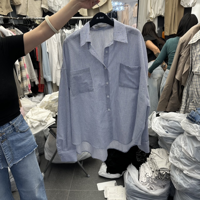 A-DEL韓國直郵女裝新品時尚休閑推薦26春夏26夏季襯衫蕾絲衫A-DEL襯衫/蕾絲衫圖色1