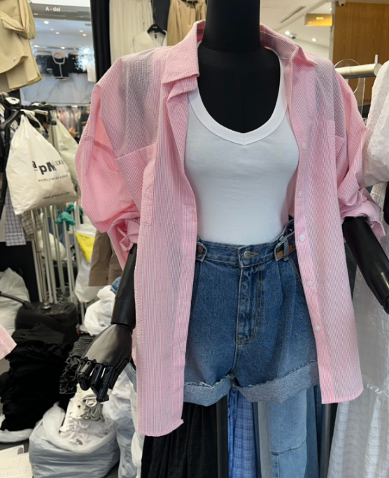 A-DEL韓國直郵女裝新品時尚休閑推薦26春夏26夏季襯衫蕾絲衫A-DEL襯衫/蕾絲衫圖色2
