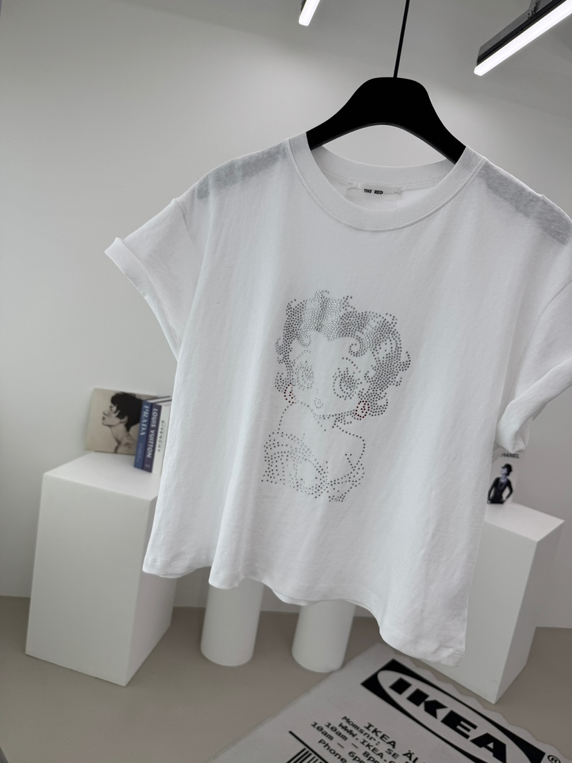 RED-A韓國代購女士新品時尚26春夏推薦休閑人氣熱賣職業T恤RED-AT恤圖色1