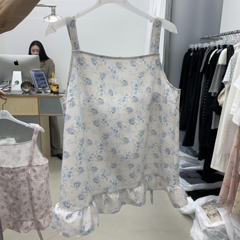 STAINLESS韓國代購女士新款26春夏時尚26夏季吊帶背心花朵STAINLESS吊帶/背心圖色2