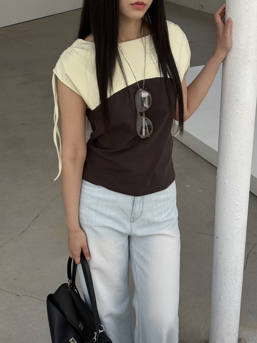 Verbena韓國直郵女裝新品推薦時尚熱賣26春夏襯衫蕾絲衫撞色Verbena襯衫/蕾絲衫