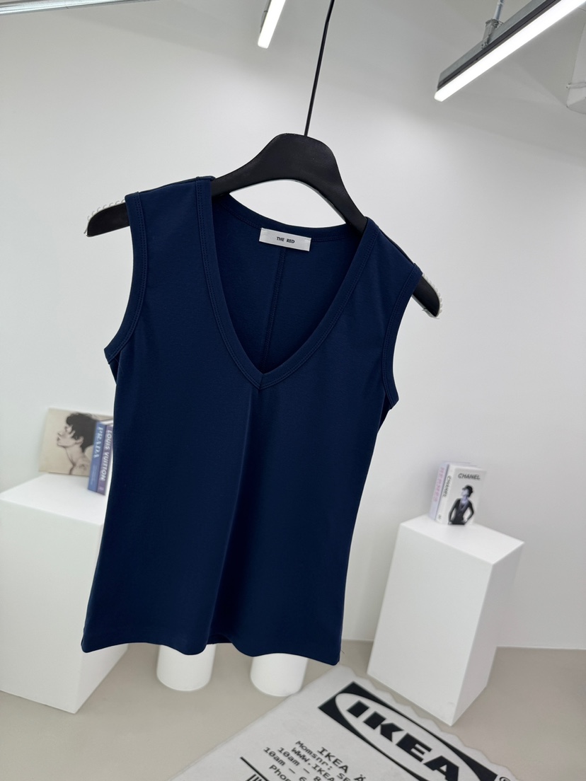 RED-A韓國東大門直郵女士新品26春夏人氣熱賣時尚吊帶背心RED-A吊帶/背心圖色3深藍色