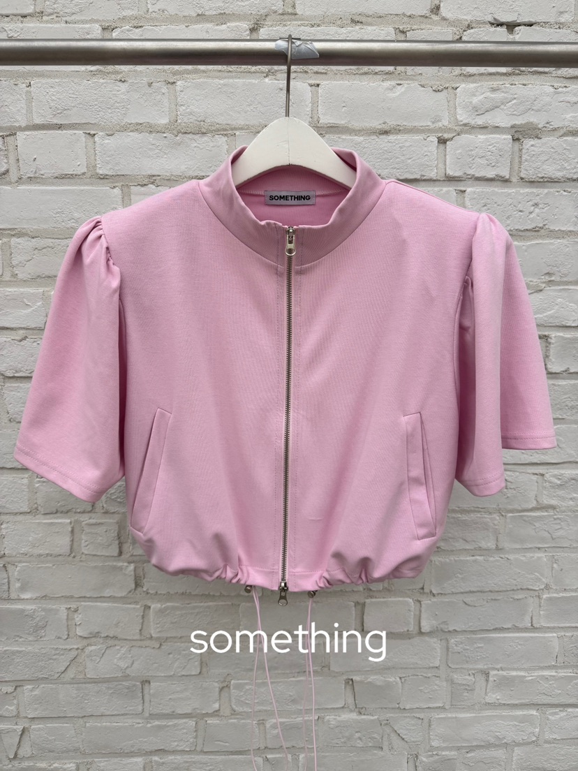 SOMETHING-L/FANCY韓國直郵女士新款人氣襯衫蕾絲衫拉鏈SOMETHING-L/FANCY襯衫/蕾絲衫圖色1