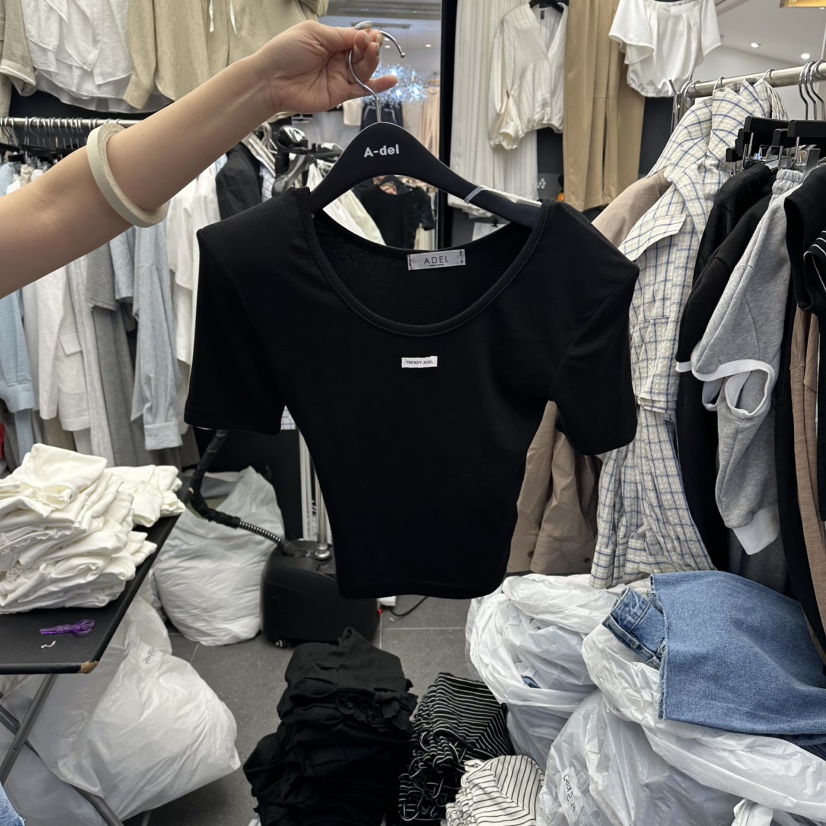 A-DEL韓國直郵實拍女裝新品時尚26夏季26春夏推薦休閑T恤A-DELT恤圖色3