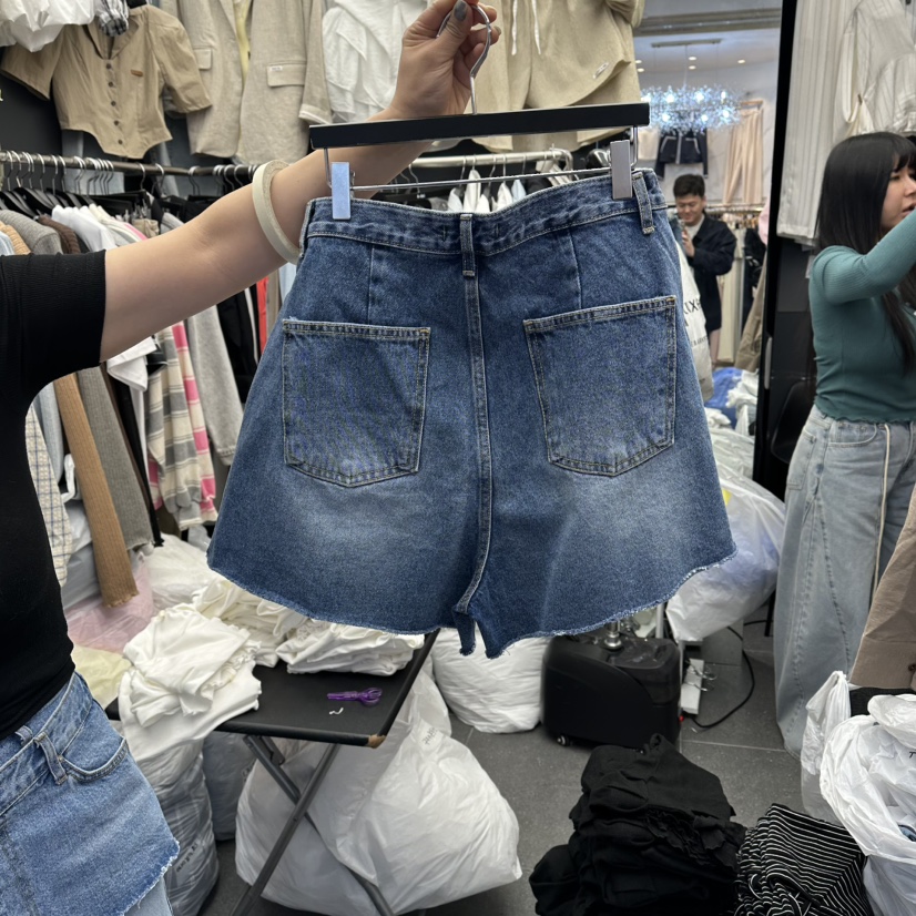A-DEL韓國直郵女裝新品26春夏人氣26夏季熱賣休閑短褲褶裥A-DEL短褲