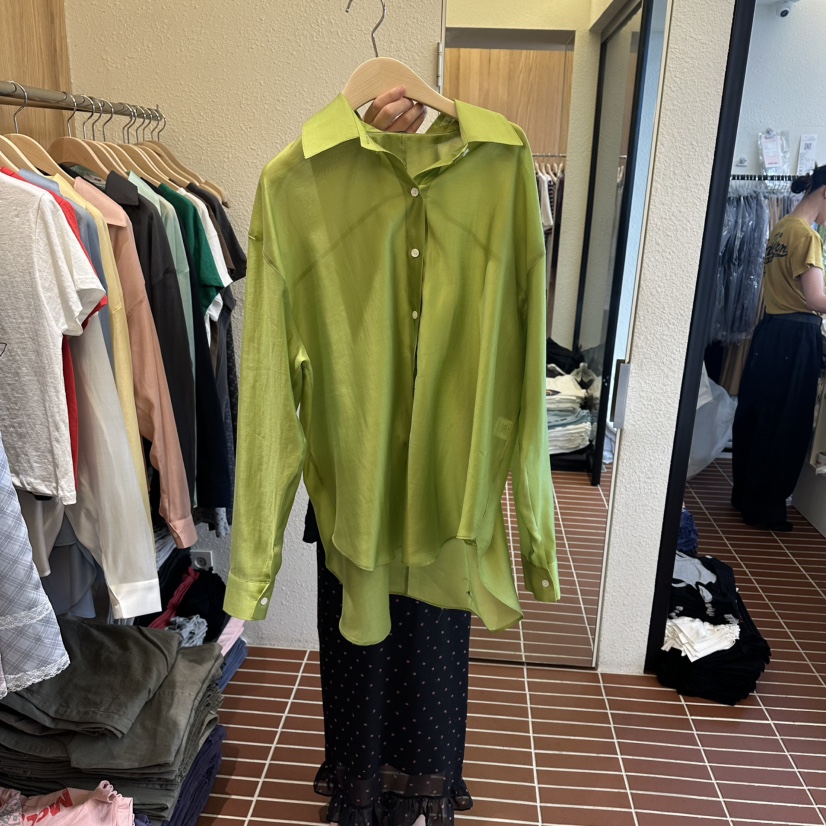 CHOI-L東大門實拍韓國女士新品熱賣休閑襯衫蕾絲衫天絲絲綢CHOI襯衫/蕾絲衫圖色5