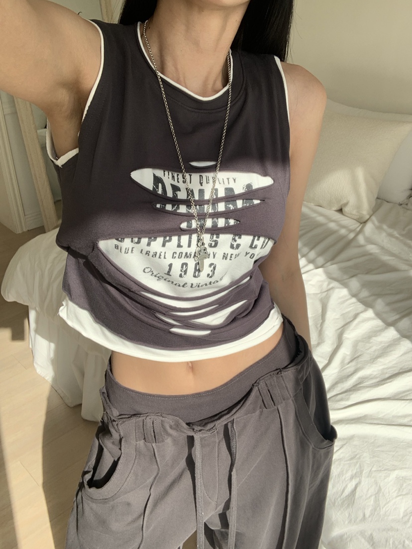 BADCALM韓國東大門直郵女裝新款26夏季人氣時尚休閑吊帶背心BADCALM吊帶/背心