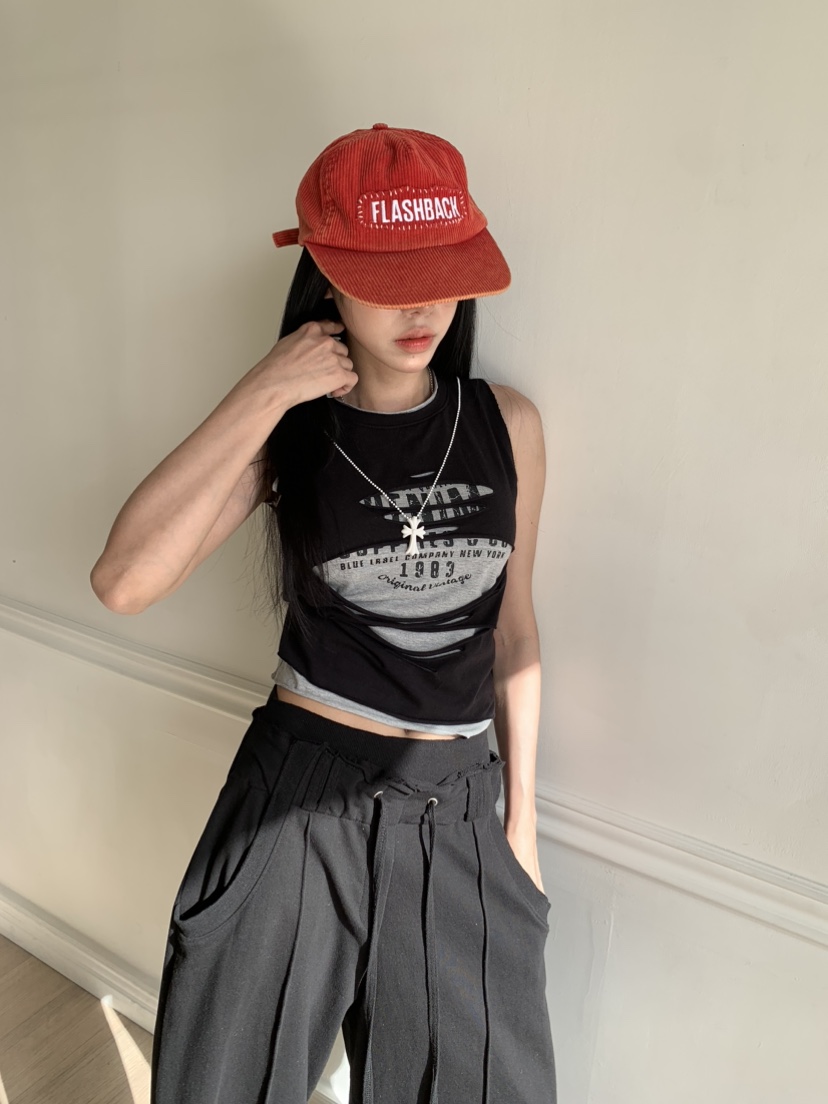 BADCALM韓國東大門直郵女裝新款26夏季人氣時尚休閑吊帶背心BADCALM吊帶/背心