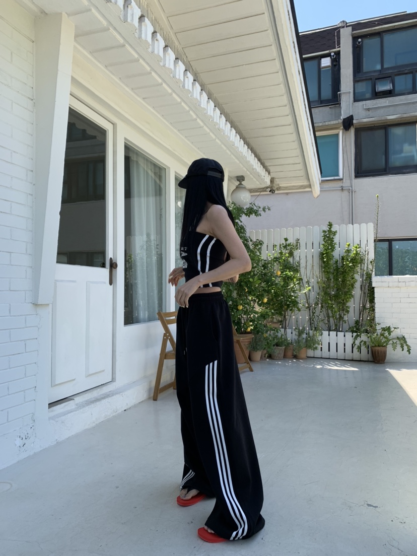 BADCALM韓國直郵女裝新品時尚休閑26夏季26春夏推薦休閑褲BADCALM休閑褲