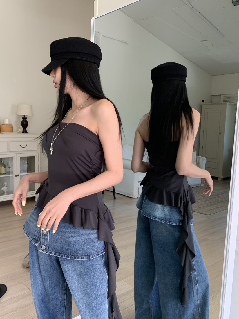 BADCALM韓國直郵女士新款26夏季26春夏推薦時尚職業吊帶背心BADCALM吊帶/背心