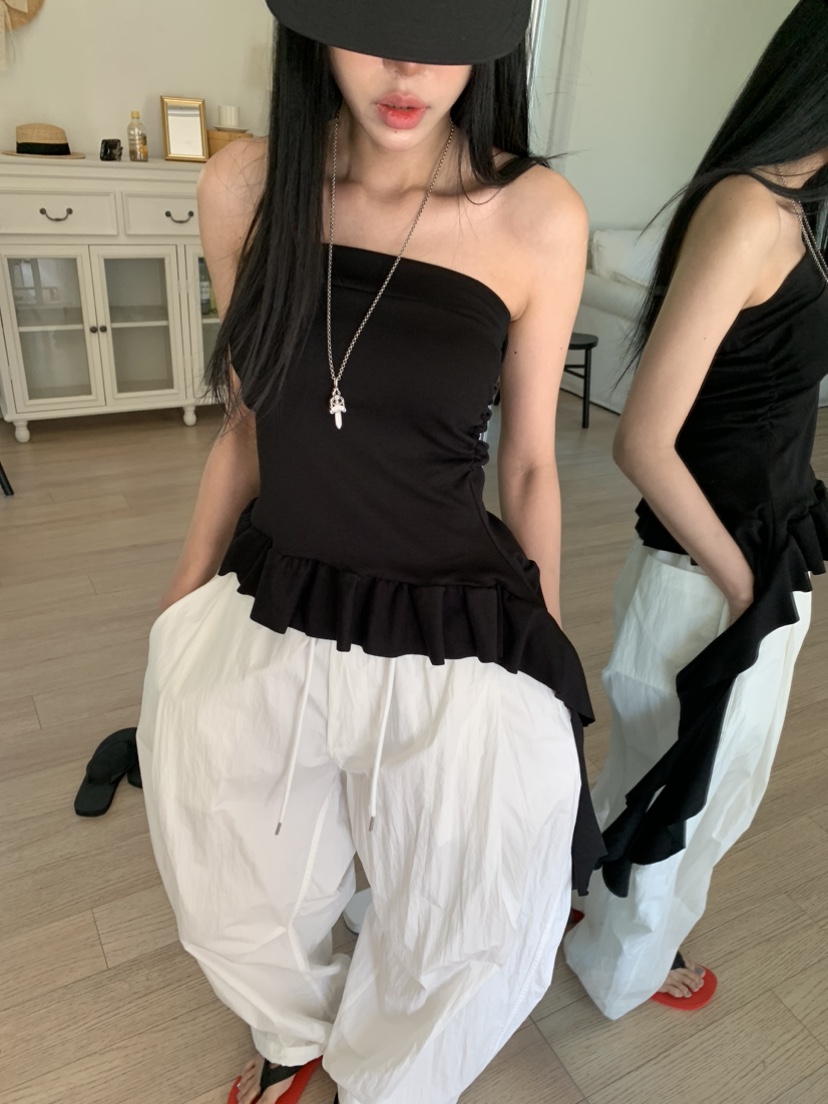 BADCALM韓國直郵女士新款26夏季26春夏推薦時尚職業吊帶背心BADCALM吊帶/背心