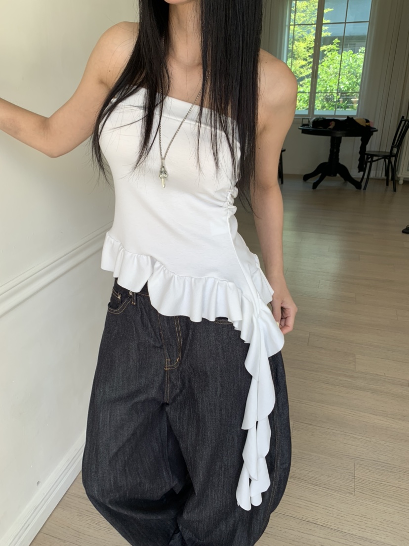 BADCALM韓國直郵女士新款26夏季26春夏推薦時尚職業吊帶背心BADCALM吊帶/背心圖色1