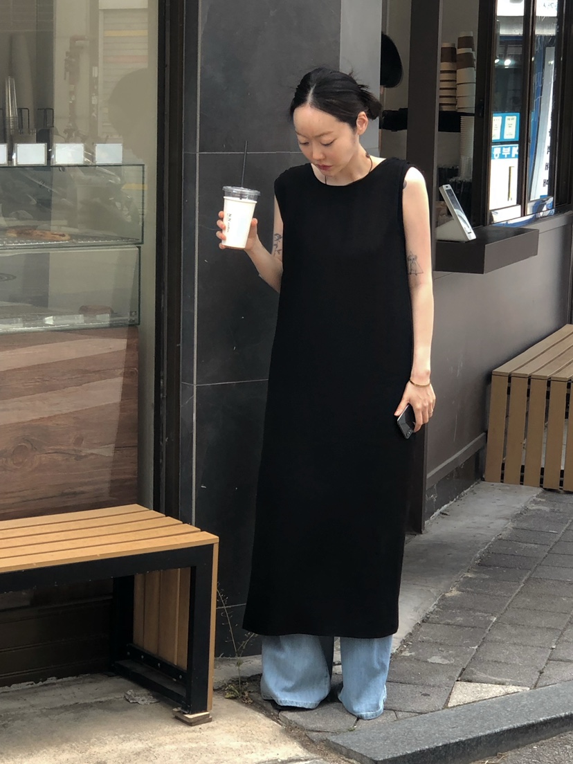 ONDO-P韓國直郵女士新款26春夏職業人氣熱賣休閑連衣裙絲帶ONDO-P連衣裙