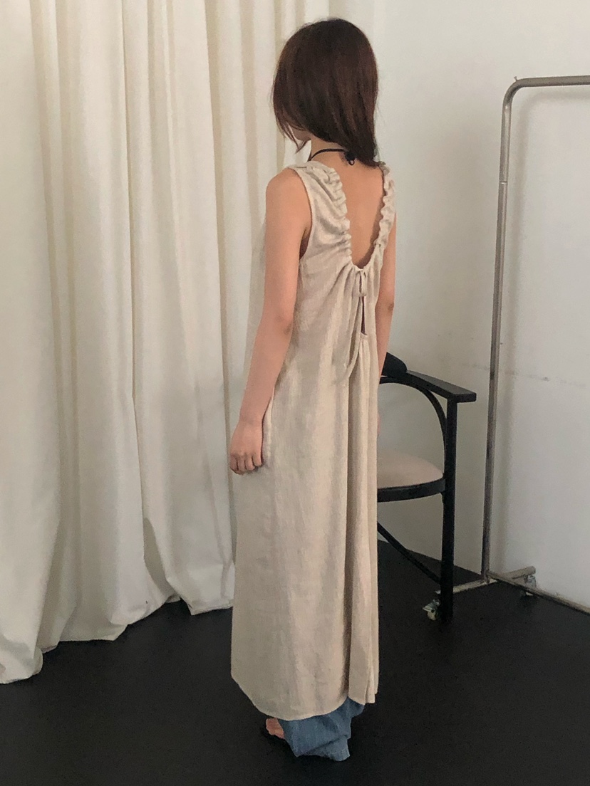 ONDO-P韓國直郵女士新款26春夏職業人氣熱賣休閑連衣裙絲帶ONDO-P連衣裙