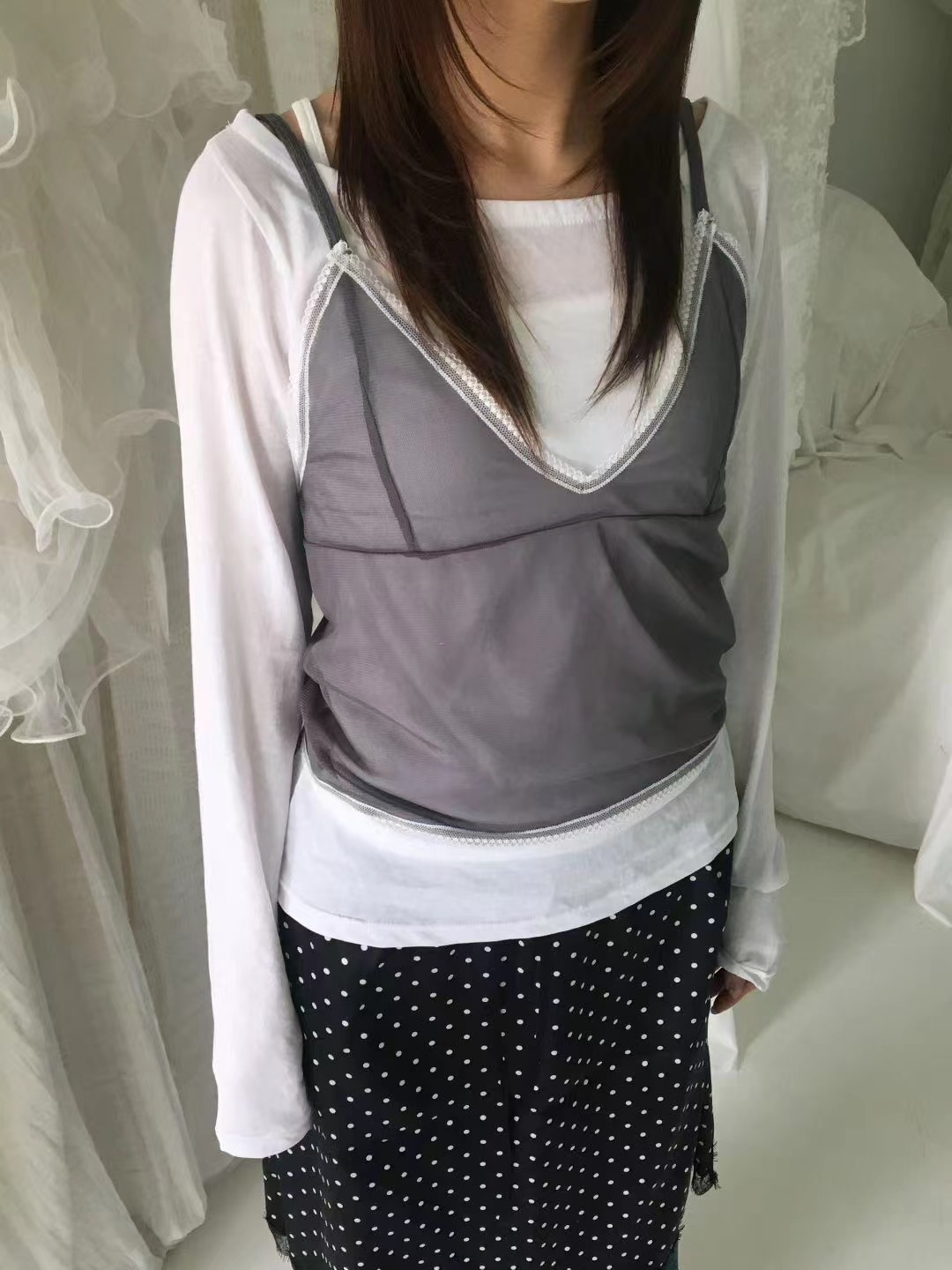 WAKEUP東大門實拍韓國女裝新款職業人氣吊帶背心不含內搭WAKEUP吊帶/背心圖色2