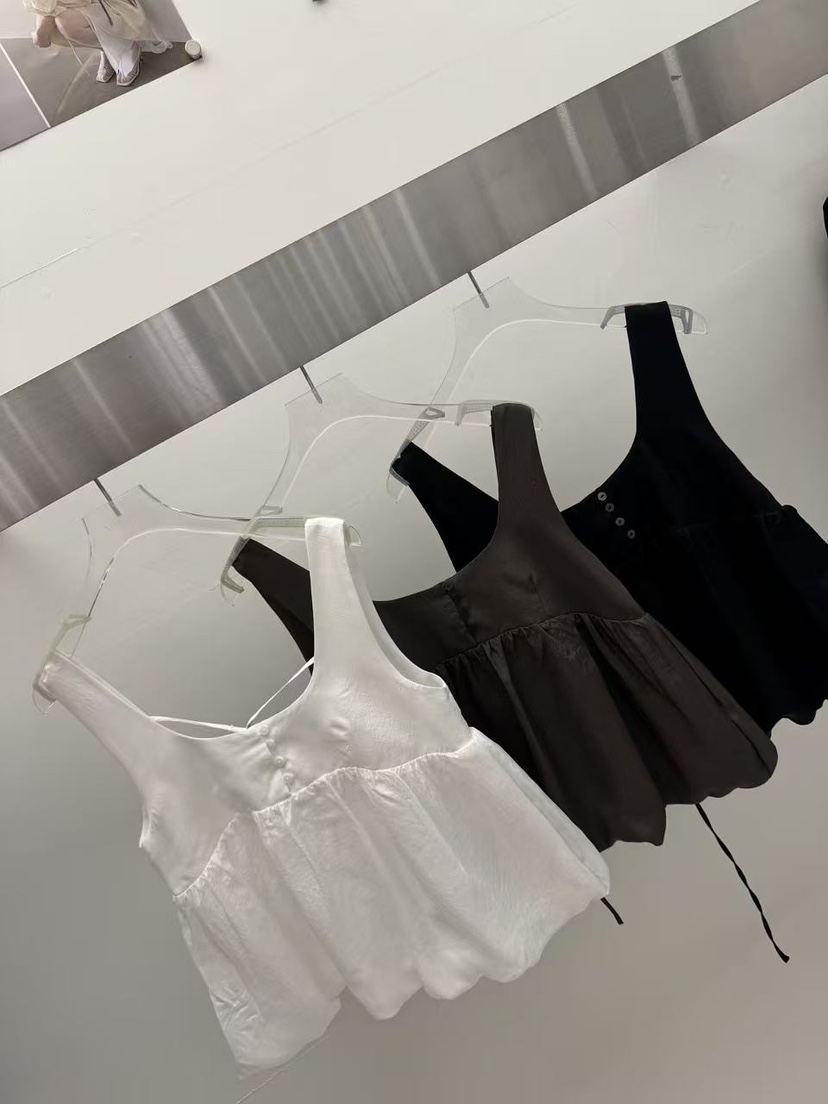 AMOOD韓國直郵實拍女士新款職業人氣26夏季26春夏吊帶背心紐扣AMOOD吊帶/背心