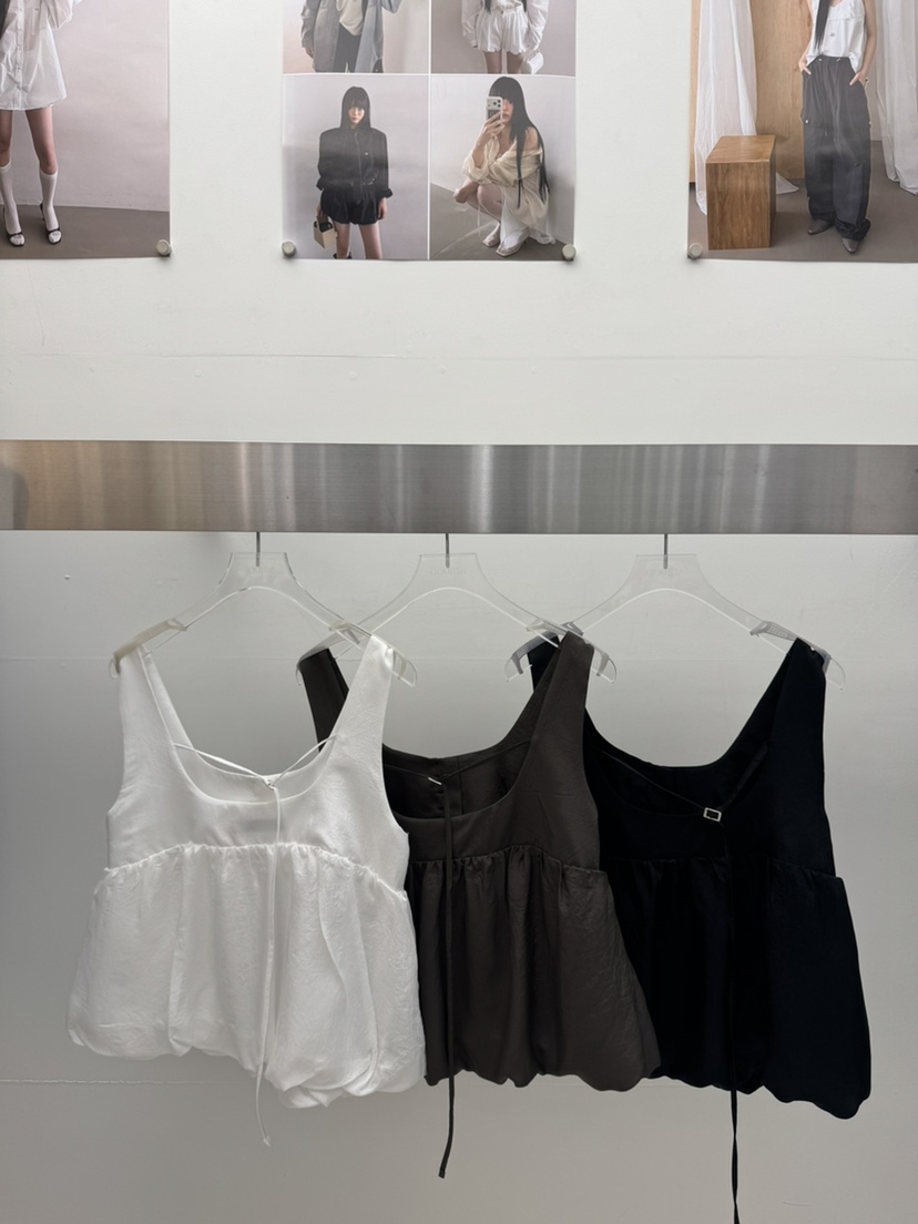 AMOOD韓國直郵實拍女士新款職業人氣26夏季26春夏吊帶背心紐扣AMOOD吊帶/背心