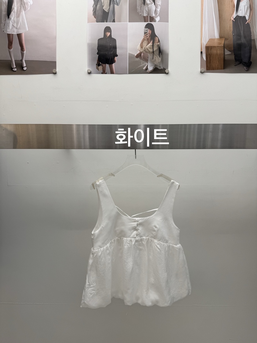 AMOOD韓國直郵實拍女士新款職業人氣26夏季26春夏吊帶背心紐扣AMOOD吊帶/背心圖色1