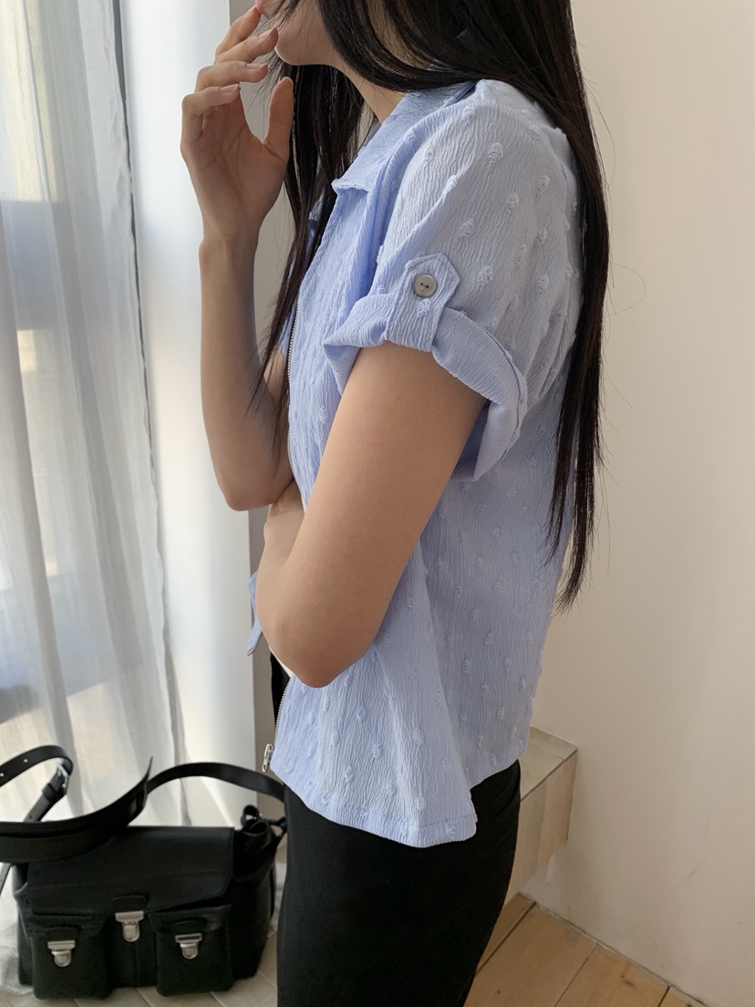 MURMUR韓國直郵實拍女裝新款推薦26夏季職業休閑襯衫蕾絲衫MURMUR襯衫/蕾絲衫