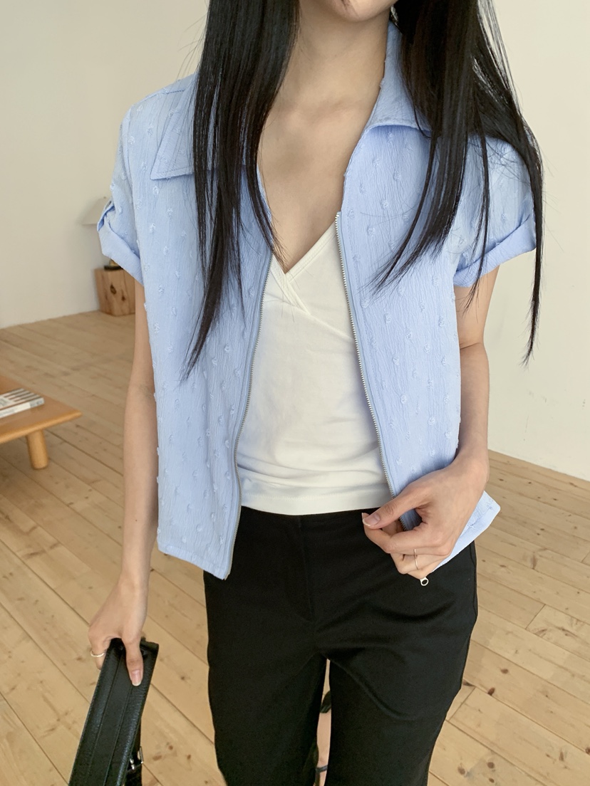 MURMUR韓國直郵實拍女裝新款推薦26夏季職業休閑襯衫蕾絲衫MURMUR襯衫/蕾絲衫