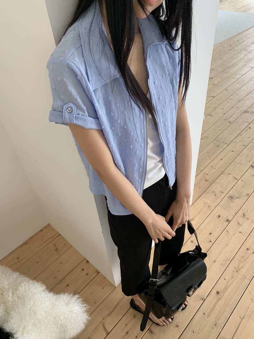 MURMUR韓國直郵實拍女裝新款推薦26夏季職業休閑襯衫蕾絲衫MURMUR襯衫/蕾絲衫