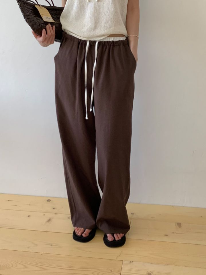 KOMOREBI韓國直郵女士新款時尚職業26夏季26春夏休閑褲撞色KOMOREBI休閑褲