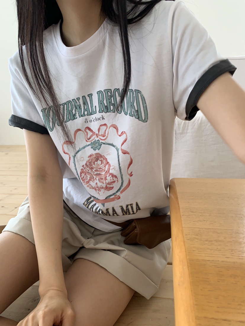 MURMUR韓國直郵實拍女裝新品推薦時尚職業人氣26春夏T恤印花MURMURT恤