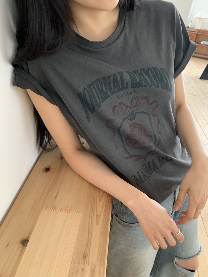 MURMUR韓國直郵實拍女裝新品推薦時尚職業人氣26春夏T恤印花MURMURT恤