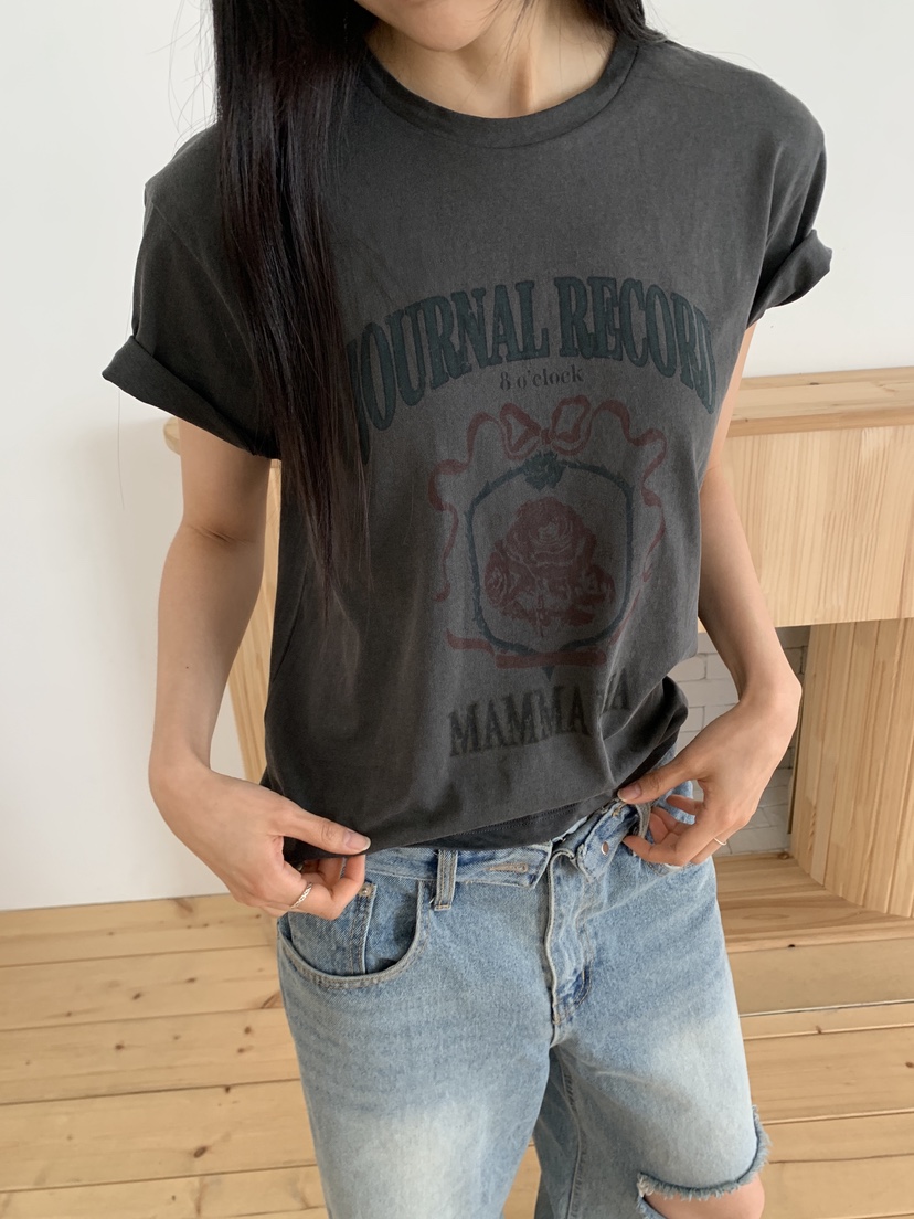 MURMUR韓國直郵實拍女裝新品推薦時尚職業人氣26春夏T恤印花MURMURT恤