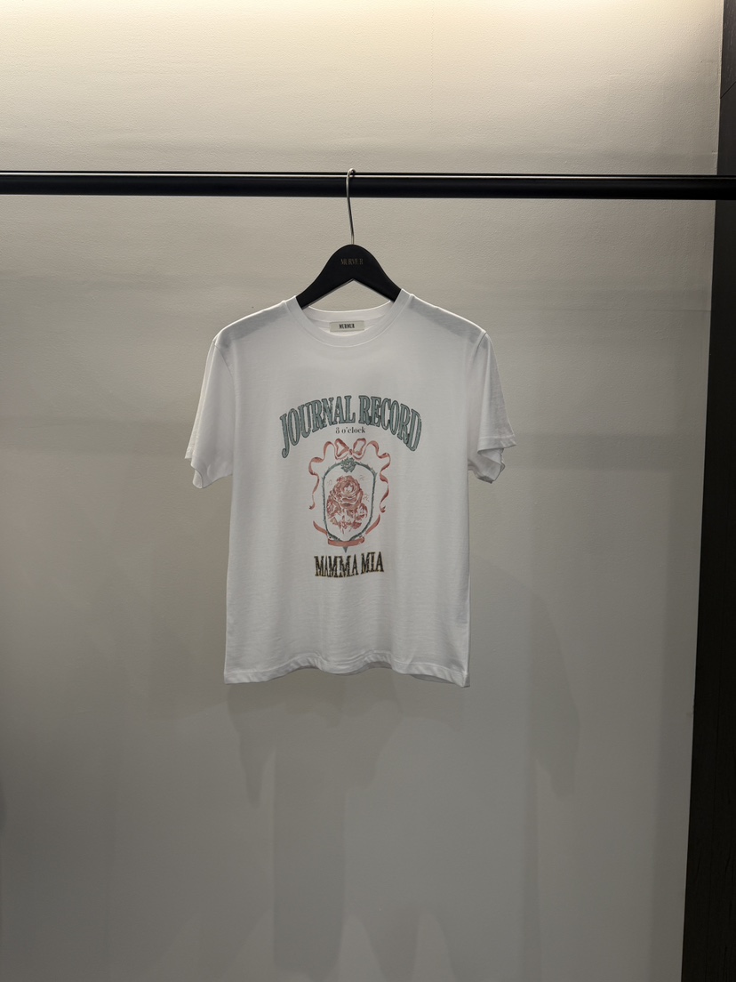 MURMUR韓國直郵實拍女裝新品推薦時尚職業人氣26春夏T恤印花MURMURT恤圖色1