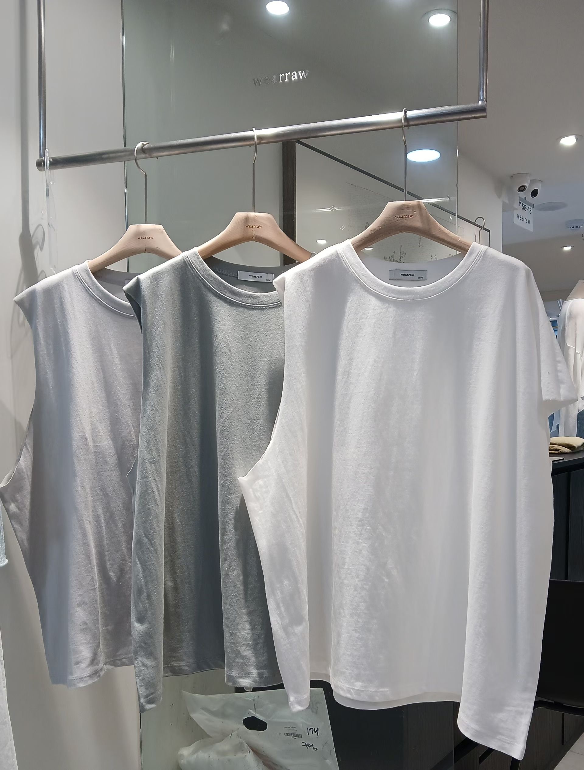 WEARRAW/WELL ROW韓國直郵女裝新品人氣時尚26春夏T恤不對稱WEARRAW/WELL ROWT恤圖色1左一色