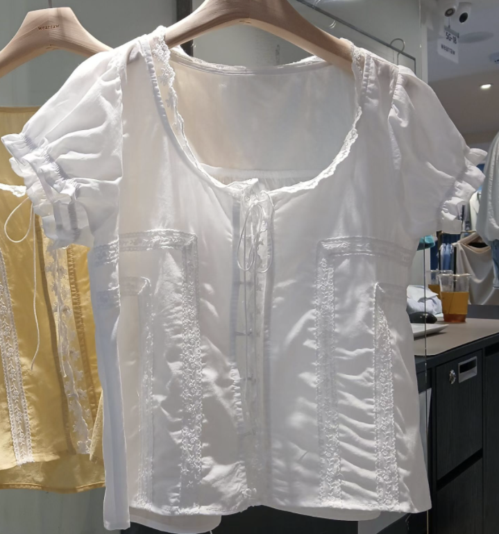 WEARRAW/WELL ROW韓國東大門代購女裝新品時尚襯衫蕾絲衫蕾絲WEARRAW/WELL ROW襯衫/蕾絲衫圖色2