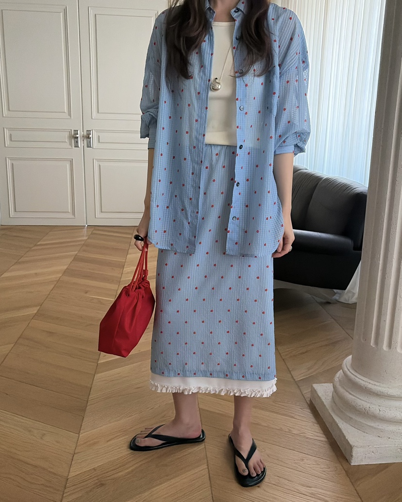 PEBBLE韓國直郵女士新款人氣熱賣26夏季時尚半身裙中短裙PEBBLE半身裙/中短裙