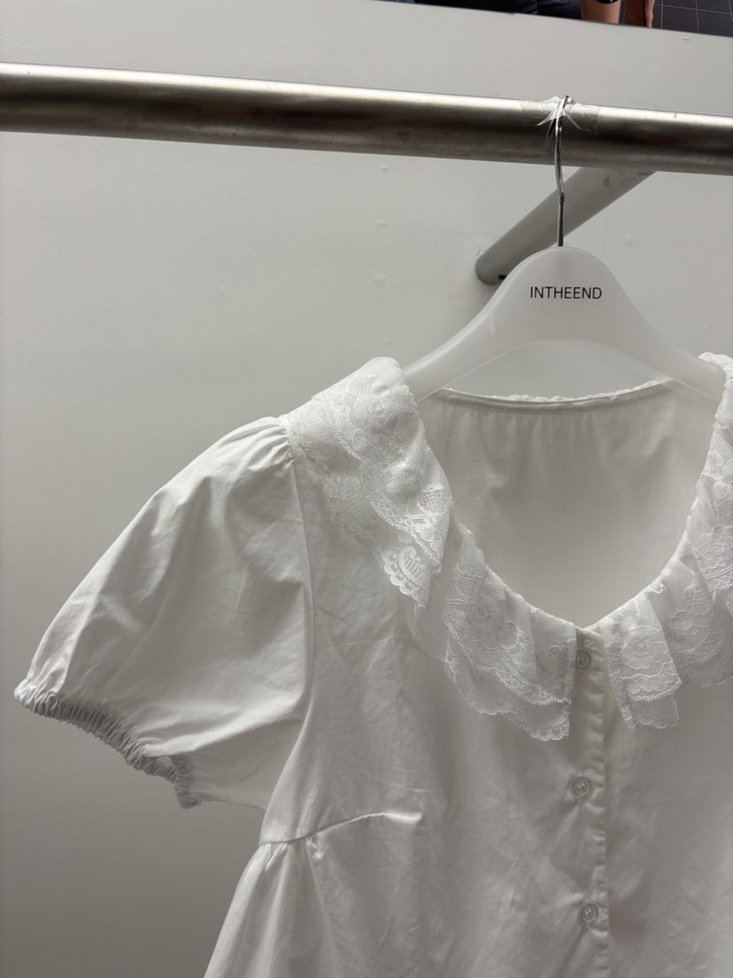 INTHEEND韓國東大門直郵女裝新品職業休閑襯衫蕾絲衫蕾絲INTHEEND襯衫/蕾絲衫