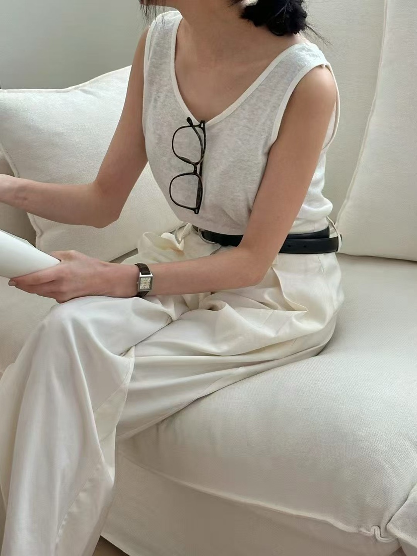 BINUS韓國直郵女裝新品26春夏推薦26夏季休閑吊帶背心亞麻BINUS吊帶/背心