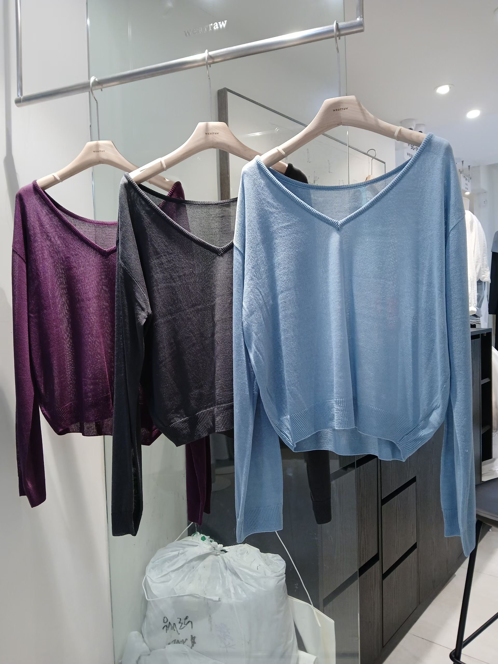 WEARRAW/WELL ROW韓國直郵女士新品推薦26夏季休閑針織衫WEARRAW/WELL ROW針織衫圖色2左二色