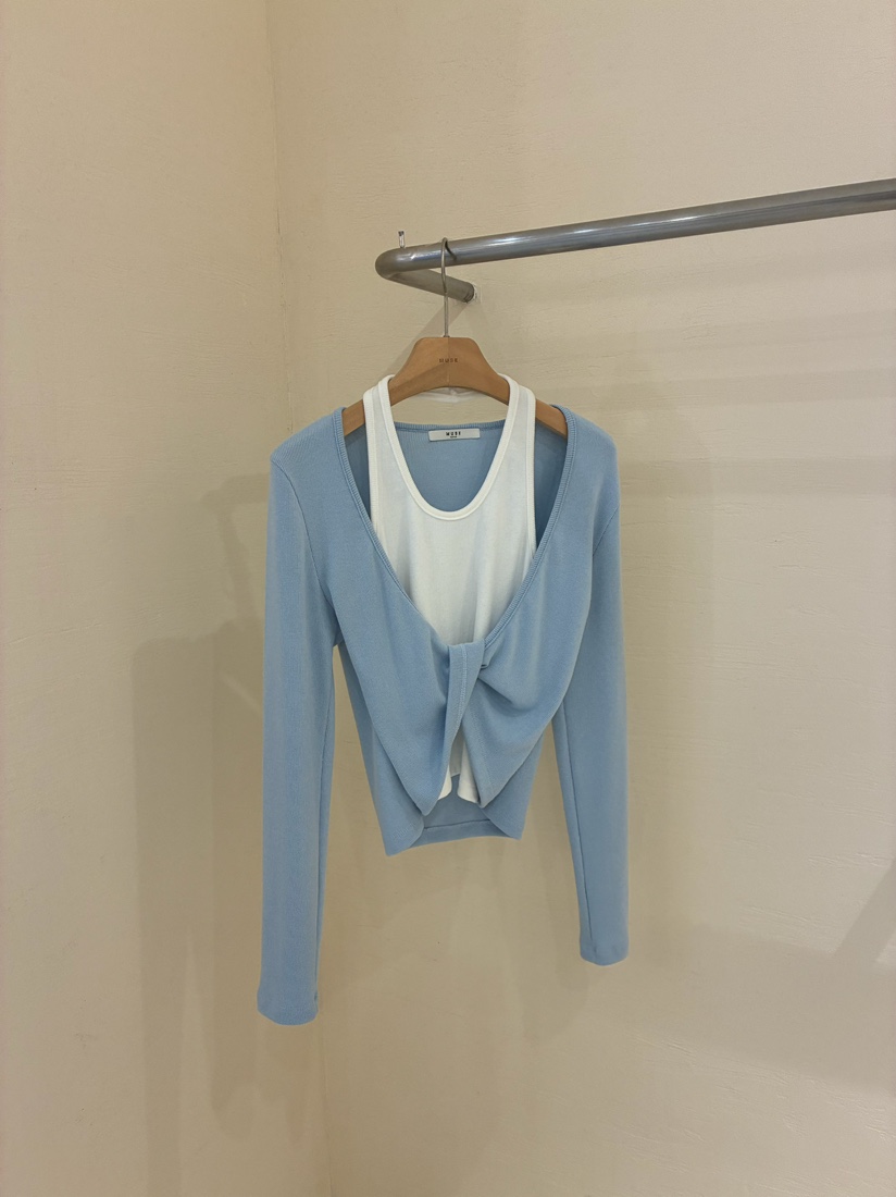 MUSE-P韓國直郵女士新品人氣休閑26春夏26夏季職業長袖T恤MUSE-P長袖T恤圖色1