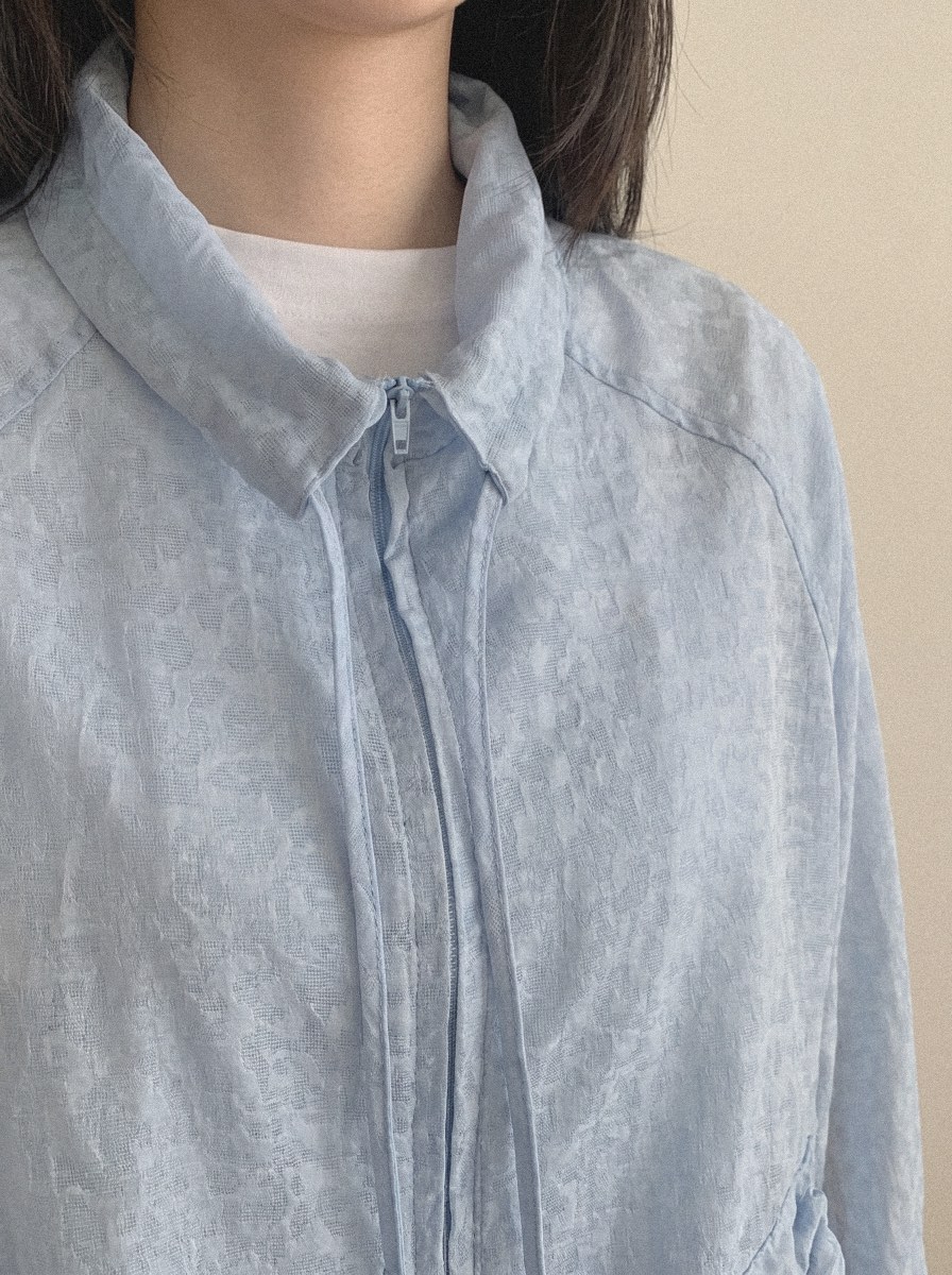 BEFORE SUNRISE韓國直郵實拍女裝新品職業26春夏夾克豹紋透視BEFORE SUNRISE夾克