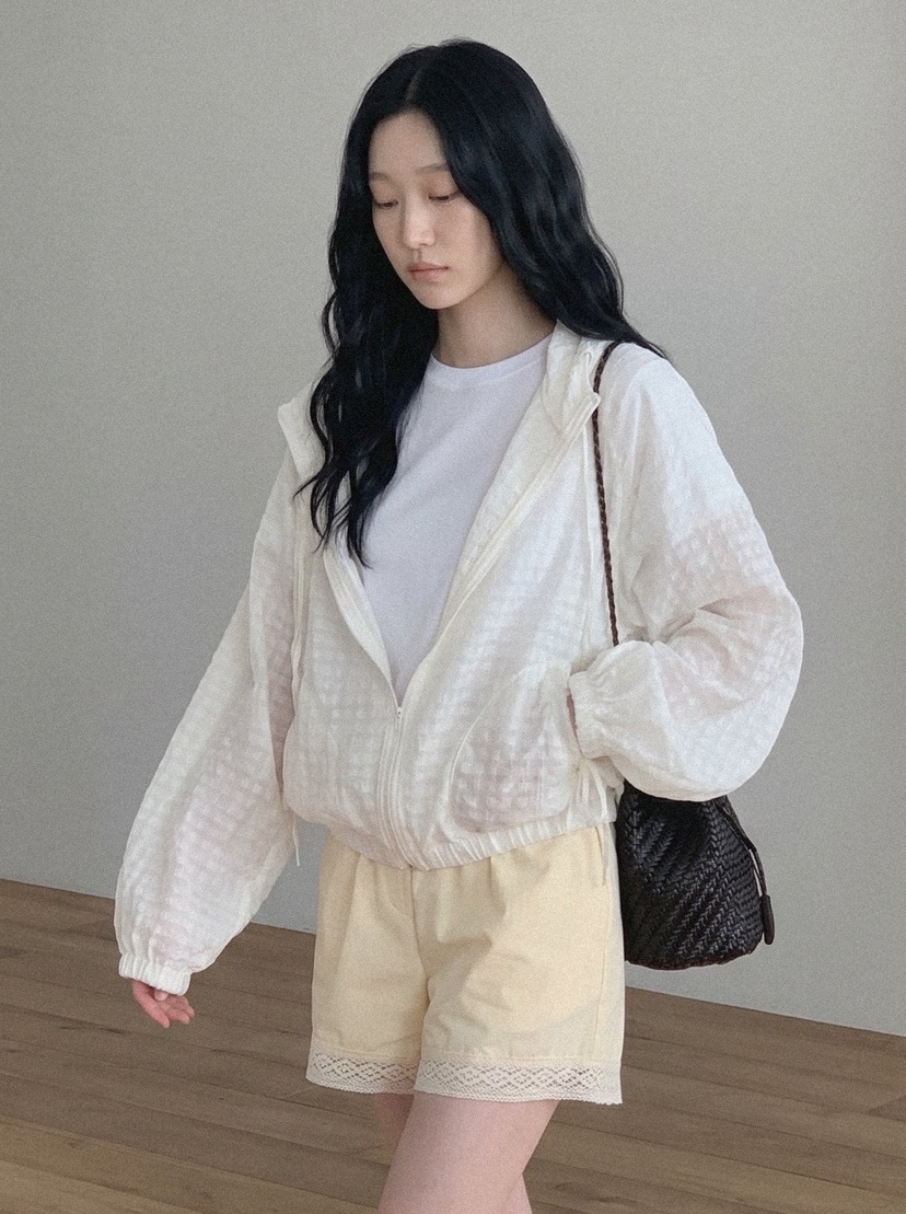 BEFORE SUNRISE韓國直郵實拍女裝新品職業26春夏夾克豹紋透視BEFORE SUNRISE夾克