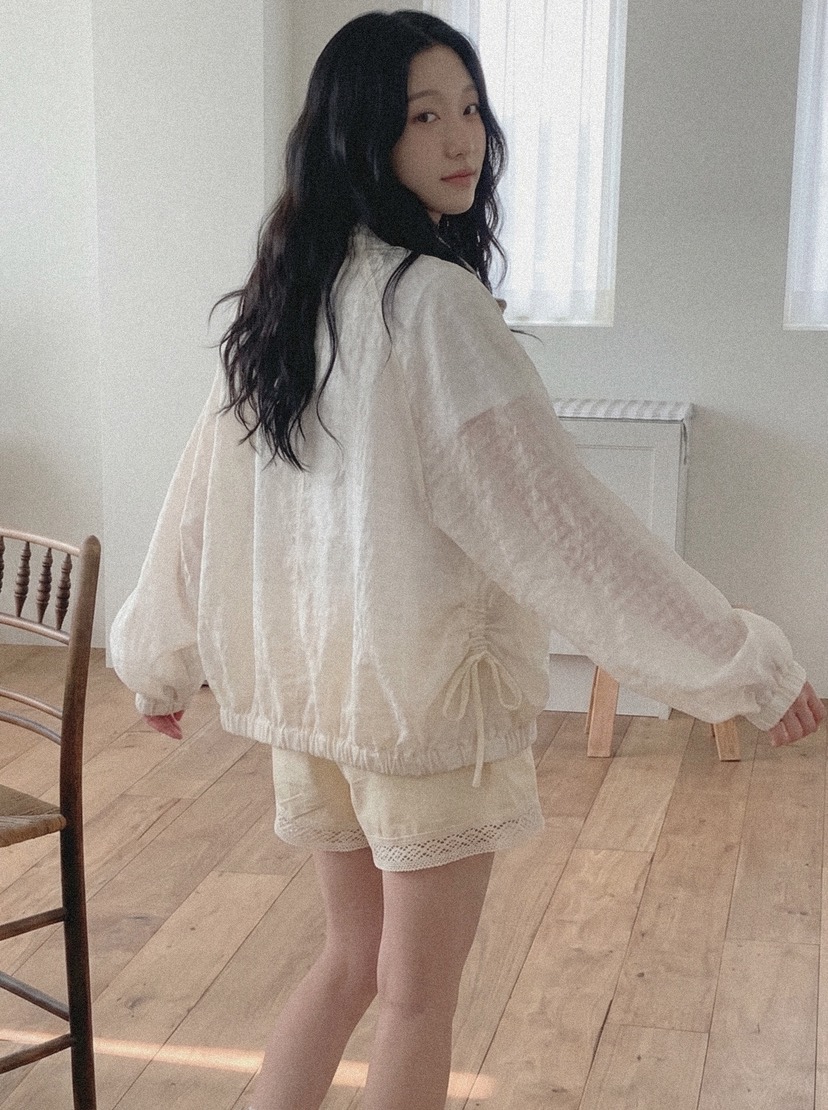 BEFORE SUNRISE韓國直郵實拍女裝新品職業26春夏夾克豹紋透視BEFORE SUNRISE夾克