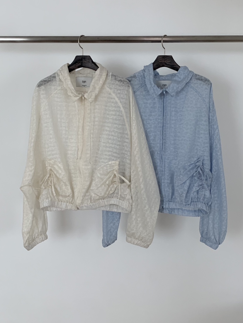 BEFORE SUNRISE韓國直郵實拍女裝新品職業26春夏夾克豹紋透視BEFORE SUNRISE夾克
