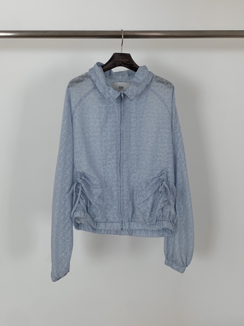 BEFORE SUNRISE韓國直郵實拍女裝新品職業26春夏夾克豹紋透視BEFORE SUNRISE夾克圖色2